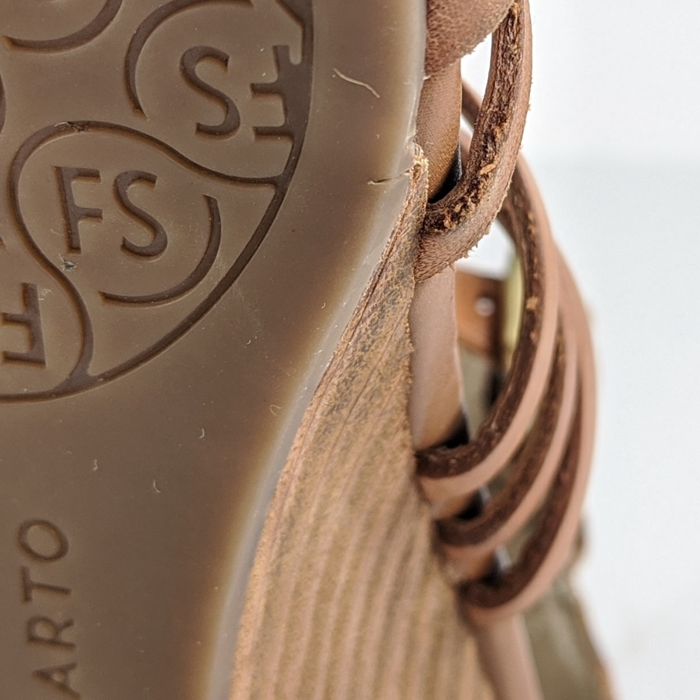 Franco Sarto Keller Wedge Heels Leather Sandals - Picture 4 of 8